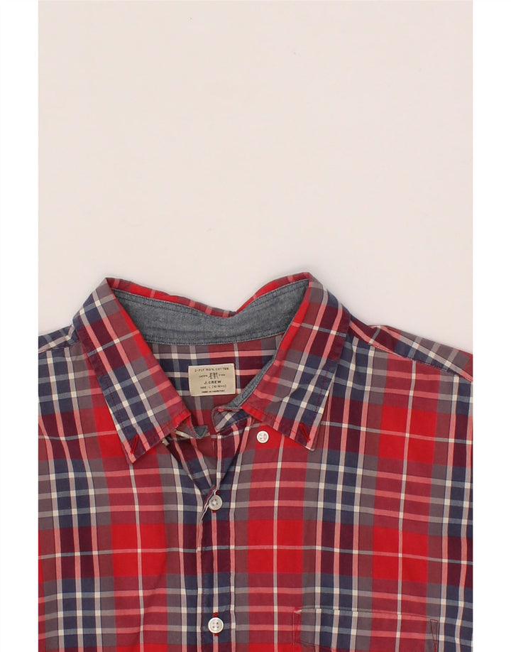 J. CREW Mens Shirt Size 16 1/2 Large Red Check Cotton Vintage J. Crew and Second-Hand J. Crew from Messina Hembry 