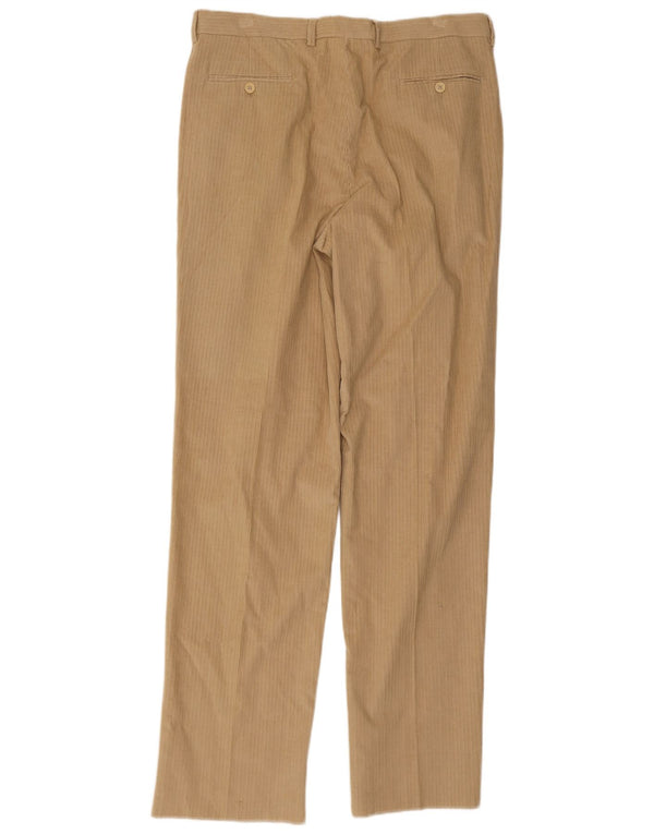 Gianfranco Ferre Herre Pegged Suit Trousers IT 54 2XL W36 L36 Beige Bomuld
