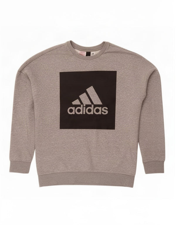 Adidas Girls Graphic Oversized Sweatshirt Jumper 13-14 år Grå Bomuld