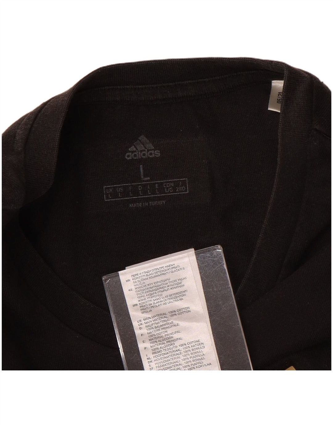 ADIDAS Grafisk T-shirt top til mænd, stor sort bomuld