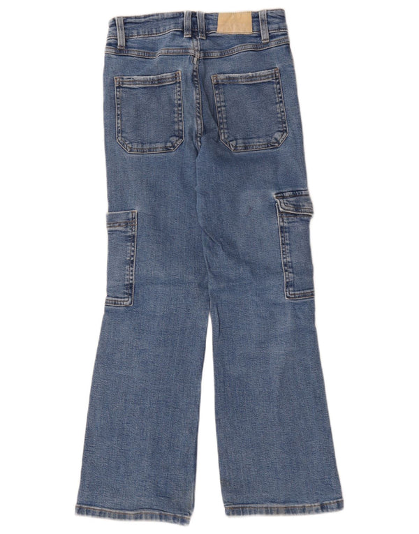 Zara Girls Cargo Bootcut Jeans 9-10 år W26 L25 Blå