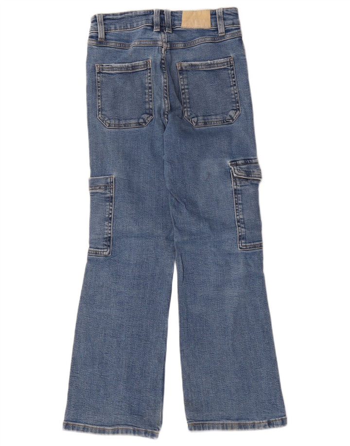 Zara Girls Cargo Bootcut Jeans 9-10 år W26 L25 Blå