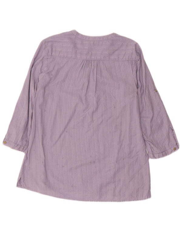 Mountain Warehouse Dame 3/4 ærmet tunikatop UK 14 Stor lilla stribet
