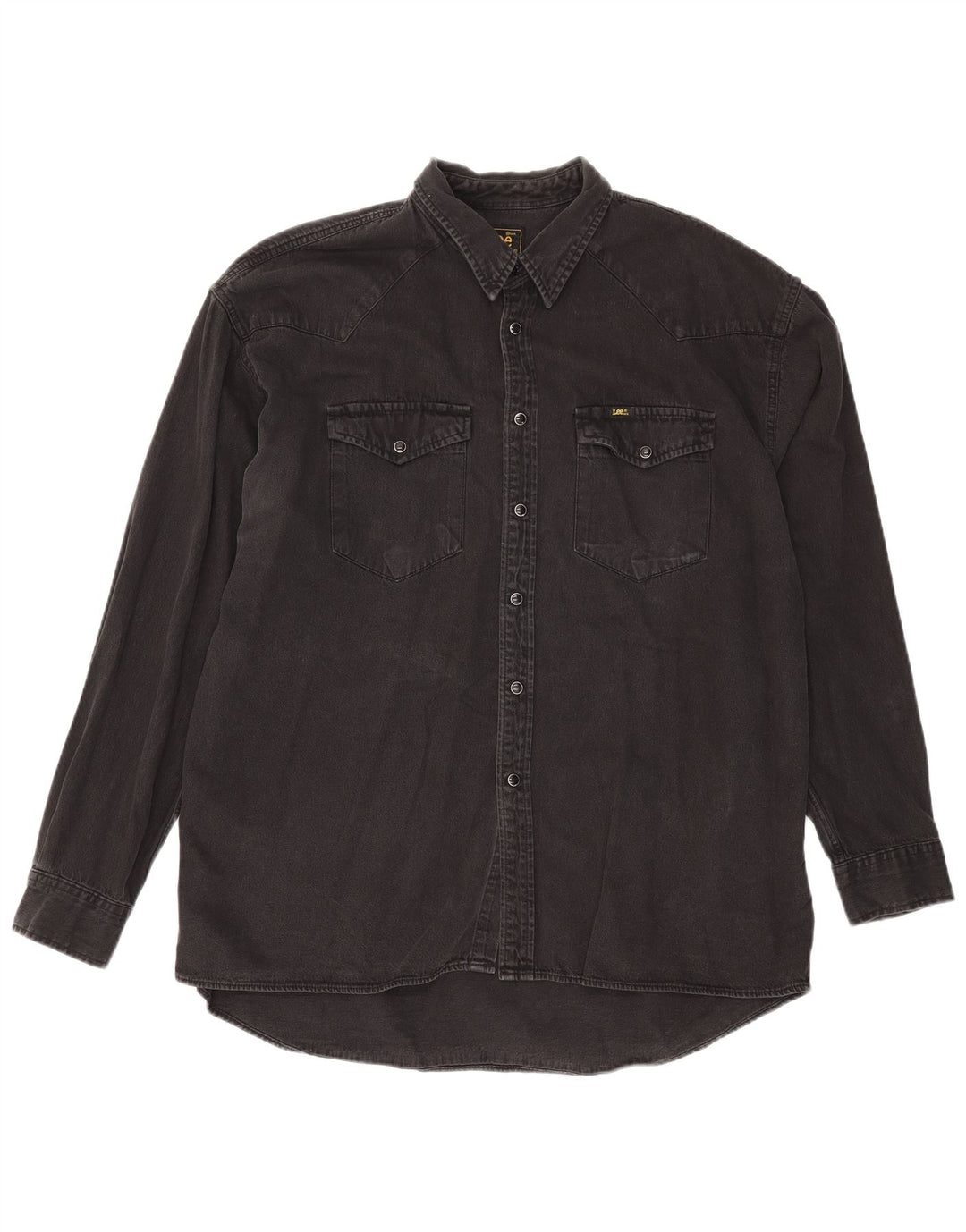 Lee Herre Riders Denim Shirt XL Sort Bomuld