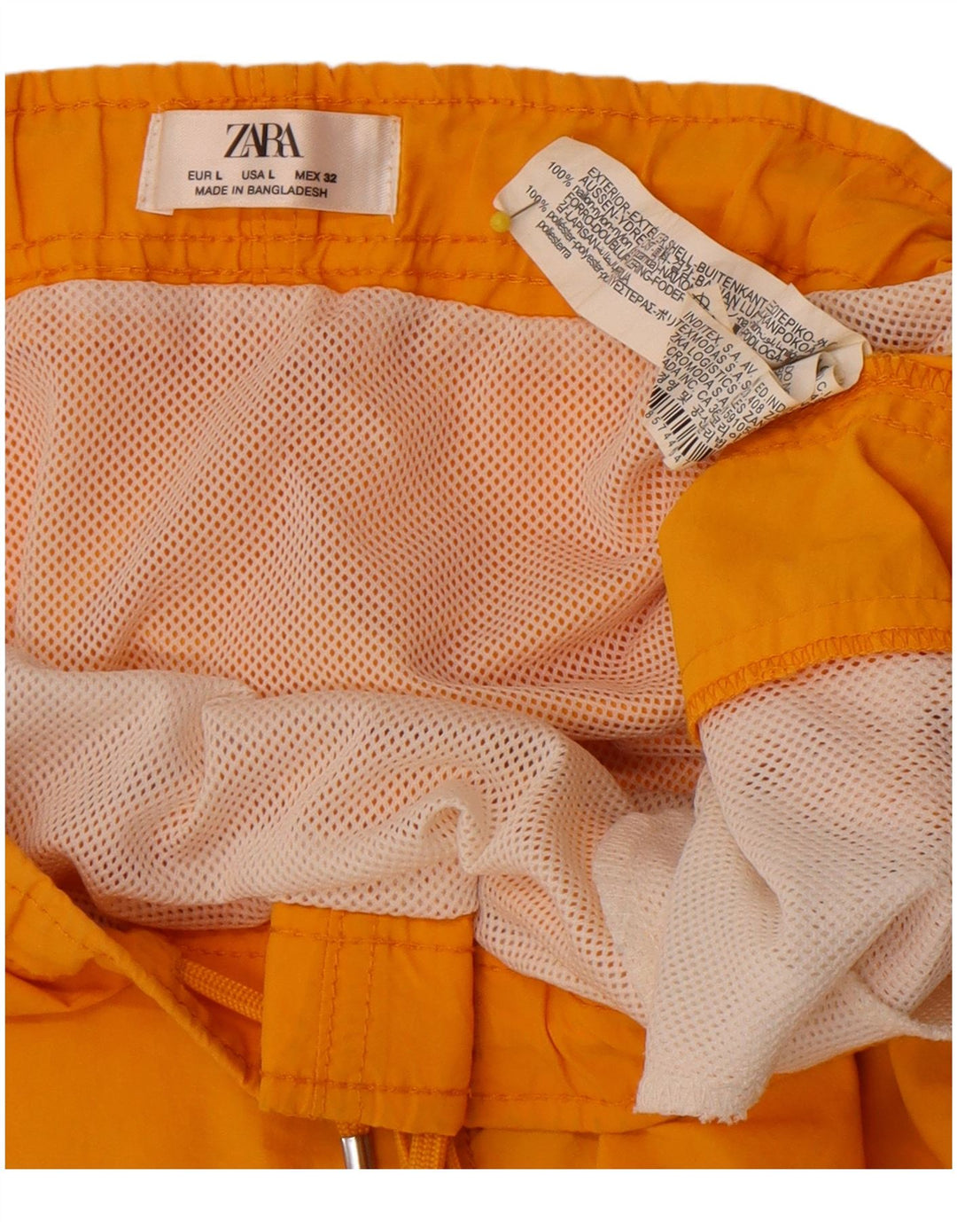 Zara Badeshorts til mænd store gule nylon
