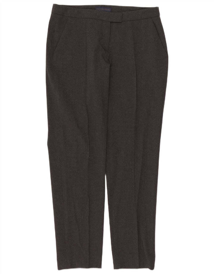 Trussardi Dame Slim Suit Bukser IT 40 Small W30 L27 Grå Polyester