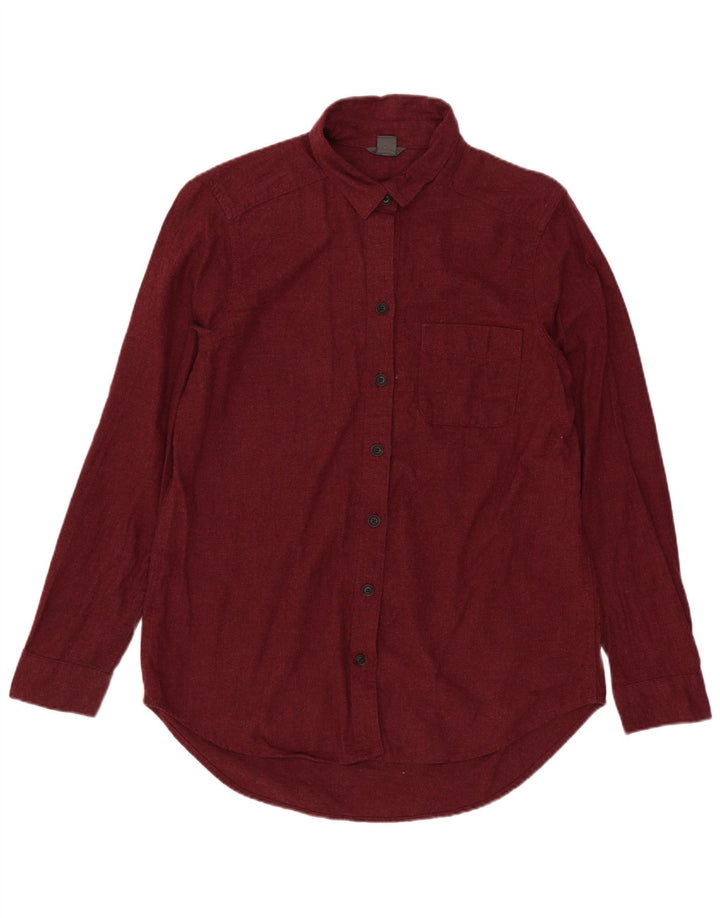 EDDIE BAUER Oversized skjorte til kvinder UK 10 Lille rødbrun bomuld