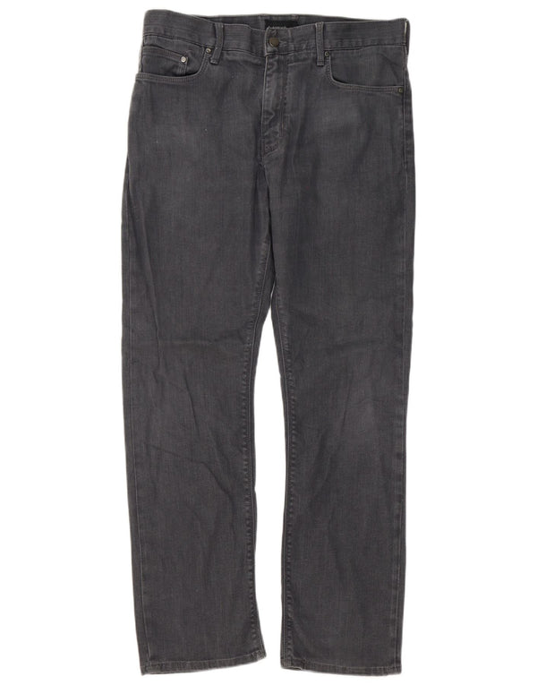 Marks & Spencer Mens Autograph Straight Jeans W34 L31 Grå Bomuld