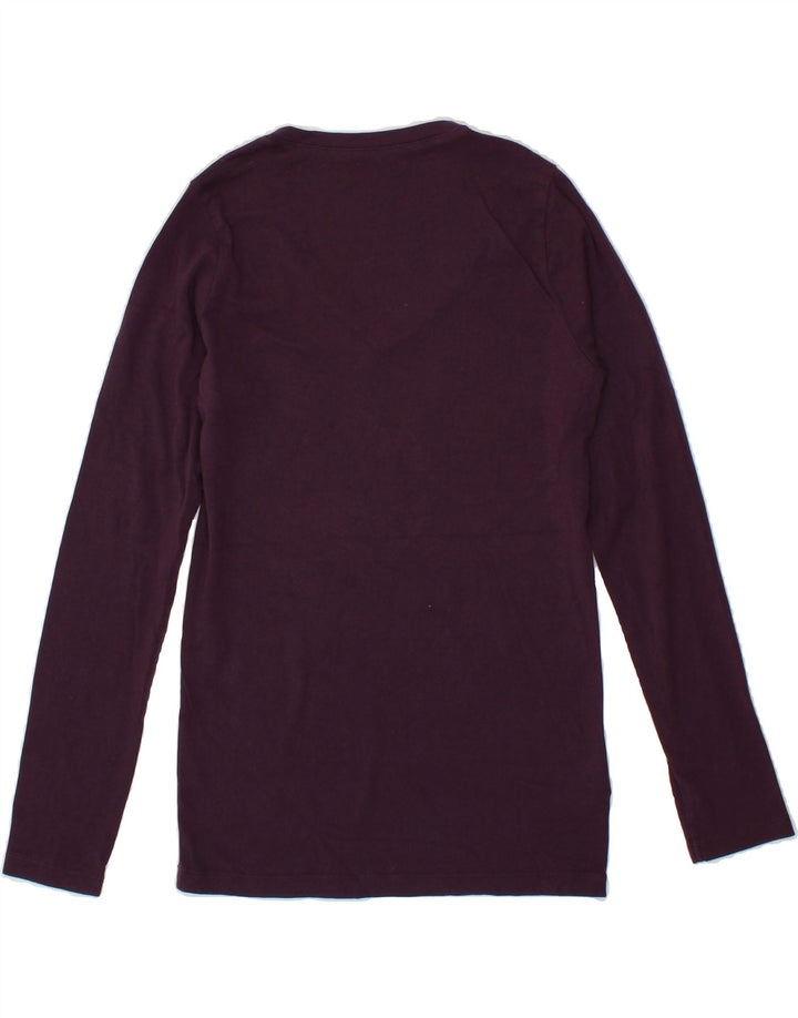 EDDIE BAUER Womens Top Long Sleeve UK 12 Medium Purple Cotton Vintage Eddie Bauer and Second-Hand Eddie Bauer from Messina Hembry 