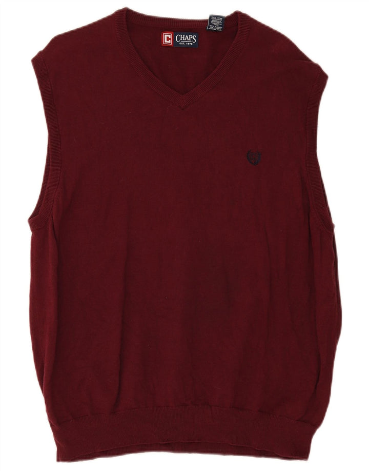 Chaps Herrevest Tank Top XL Bourgogne Bomuld