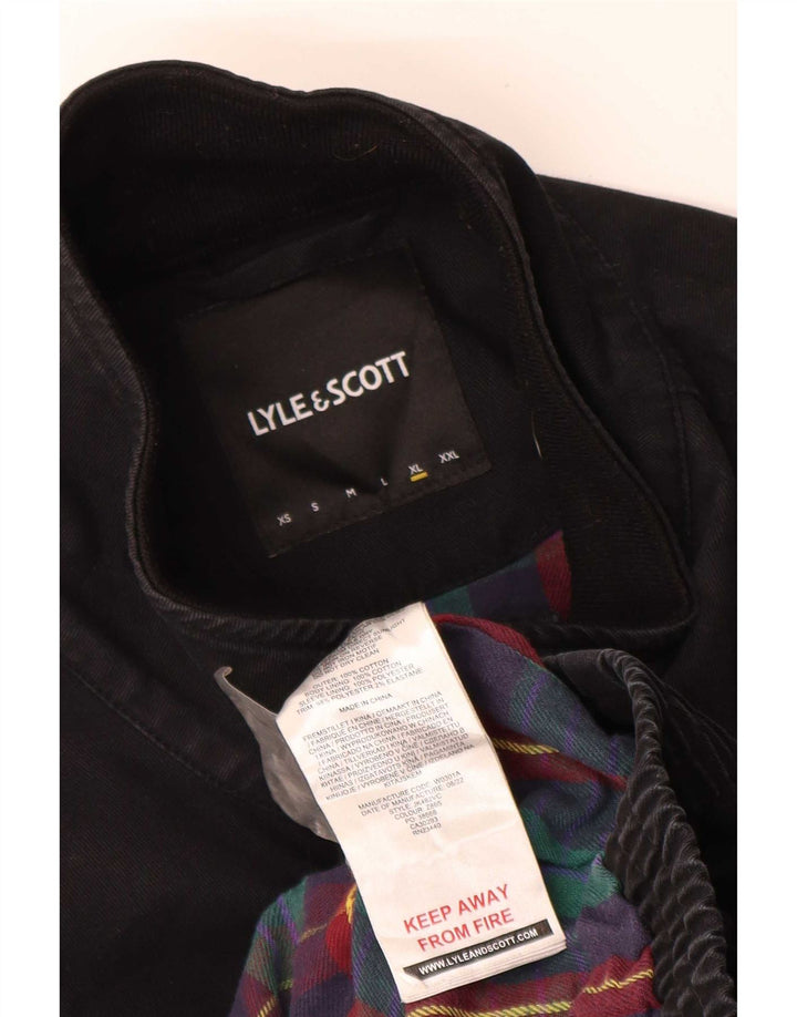 Lyle & Scott Herre Bomber Jacket UK 42 XL Sort Bomuld