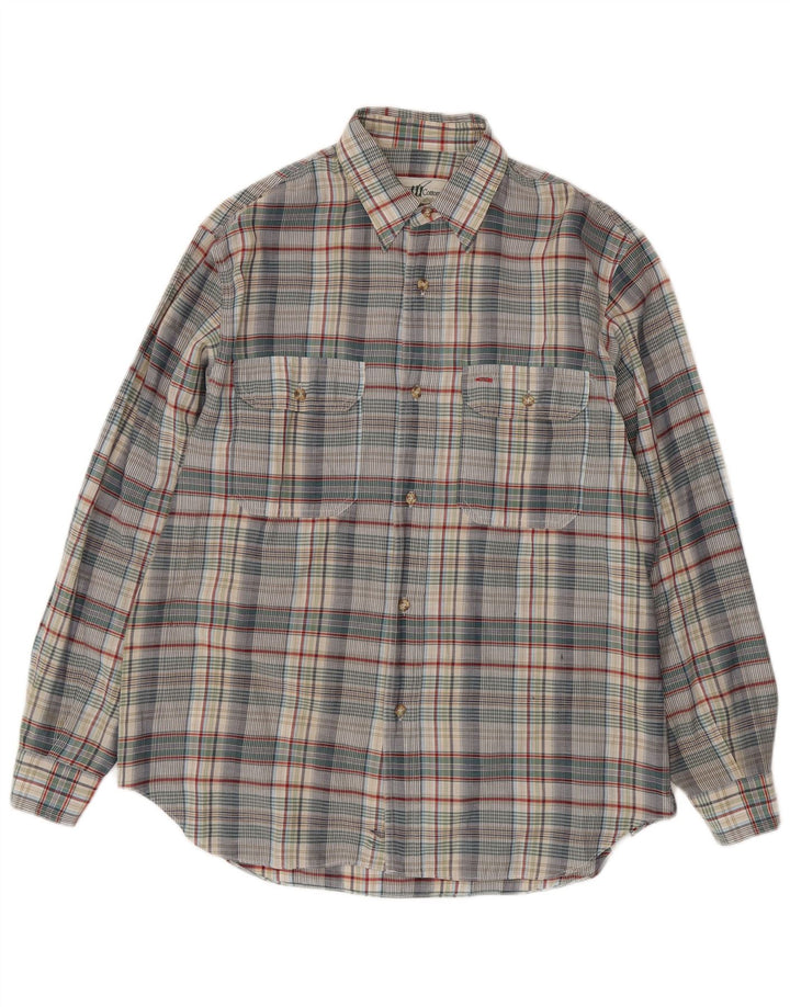 Henry Cottons Herre flannelskjorte str. 41 16 Stor flerfarvet tern