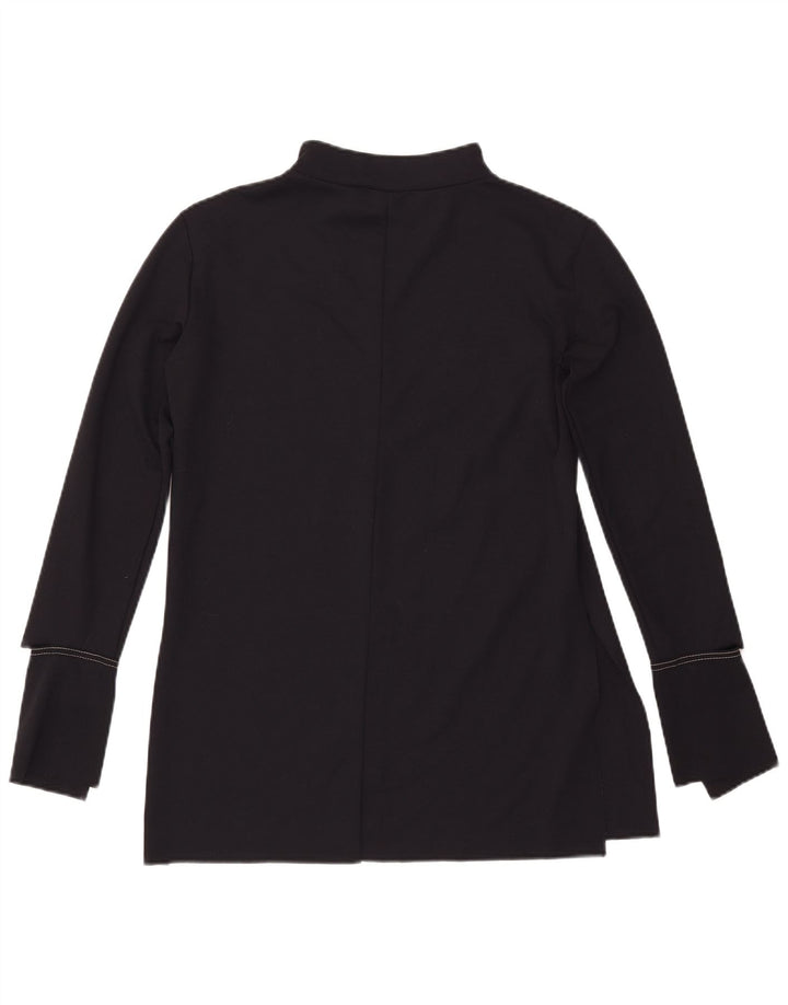 Zara Dametop Langærmet UK 10 Lille Sort Polyester