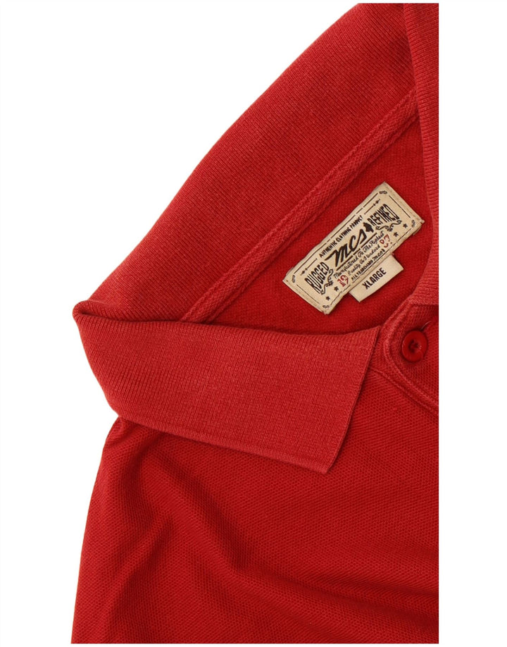 Marlboro Classics Langærmet Polo Shirt til mænd XL Rød