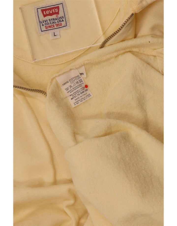 Levi's herre polo-hals sweatshirt jumper stor beige bomuld