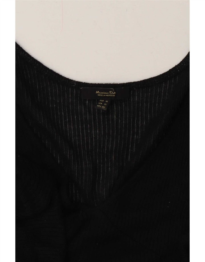 Massimo Dutti Dame See Through Vest Top UK 18 XL Sort