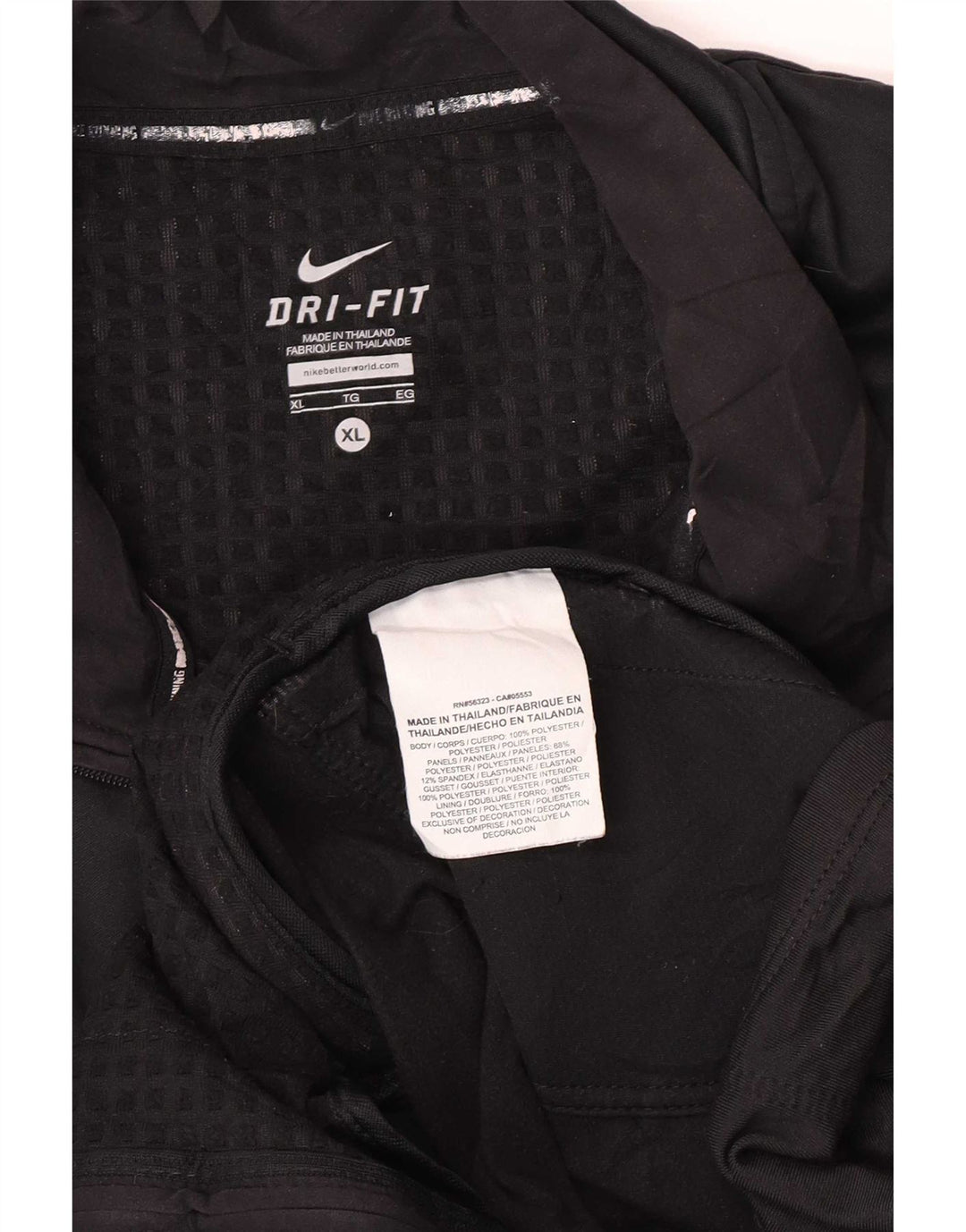 Nike Dame Dri Fit træningsdragt Topjakke UK 18 XL Sort Polyester