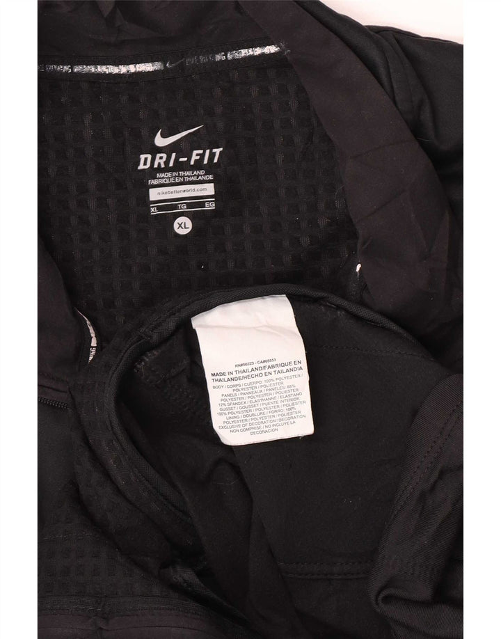 Nike Dame Dri Fit træningsdragt Topjakke UK 18 XL Sort Polyester