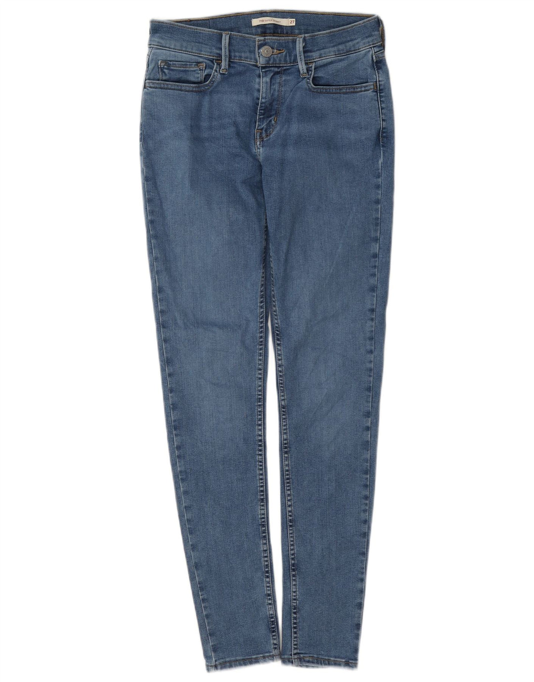 Levi's Dame 710 Super Skinny Jeans W27 L29 Blå