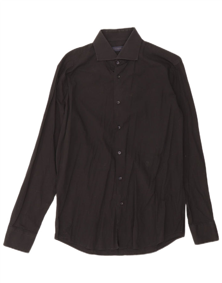 Trussardi Herreskjorte Str. 39 15 1/2 Medium Sort Bomuld