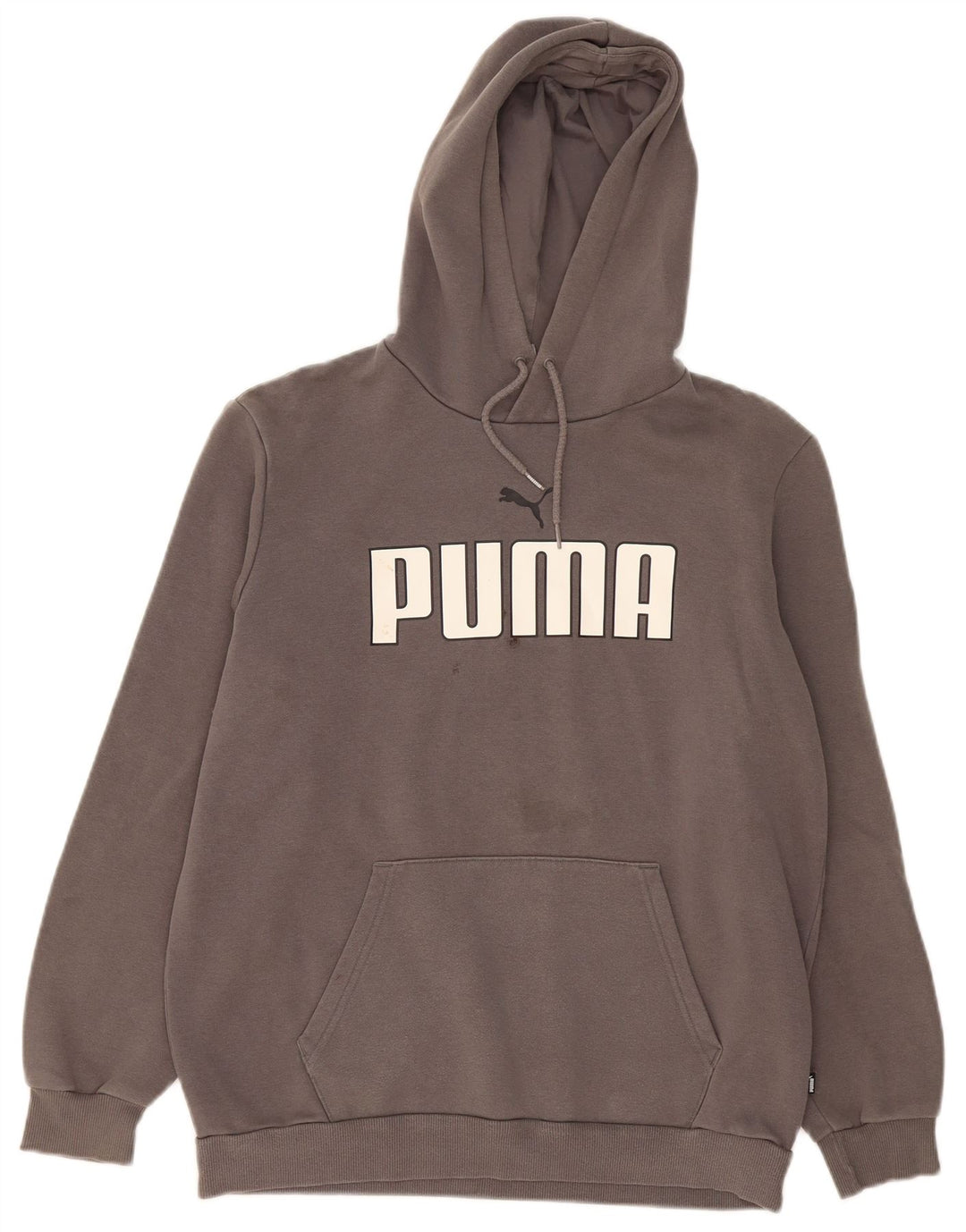 Puma Grafisk hættetrøje til mænd mellemgrå bomuld