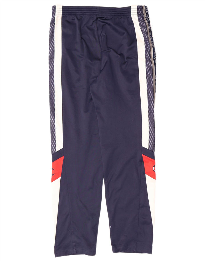 CHAMPION Mens Graphic Tracksuit Trousers Small  Navy Blue Colourblock
