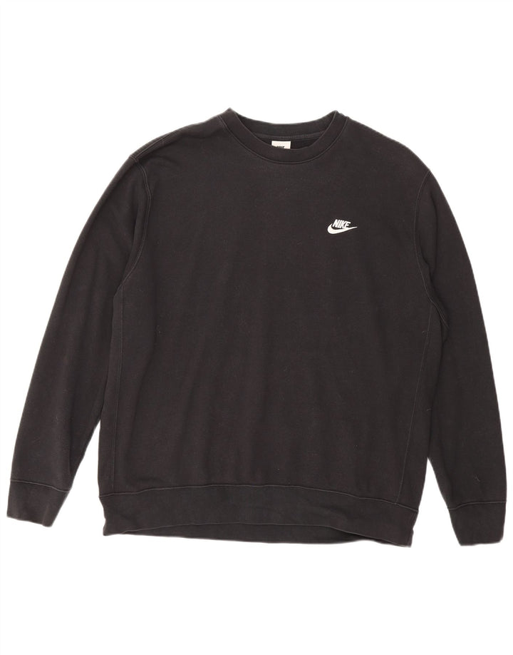 NIKE Mens Sweatshirt Jumper XL Black Cotton