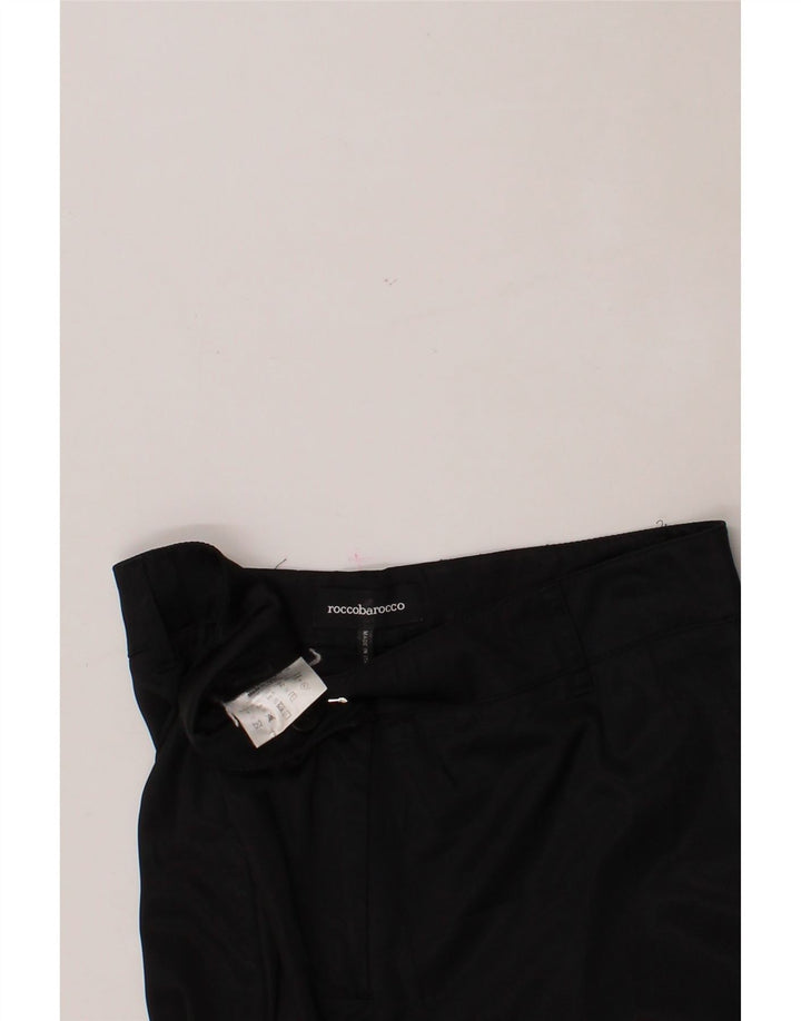 ROCCOBAROCCO Womens Straight Casual Trousers IT 42 Medium W32 L28 Black Vintage Roccobarocco and Second-Hand Roccobarocco from Messina Hembry 