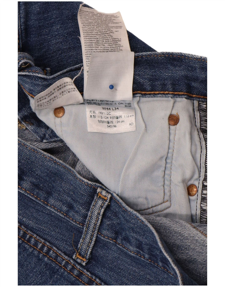 Levi's Herre 501 lige jeans W44 L34 blå bomuld