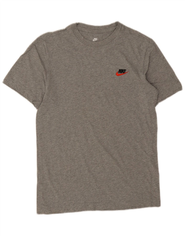 Nike T-shirt top til mænd, lille grå flækket bomuld