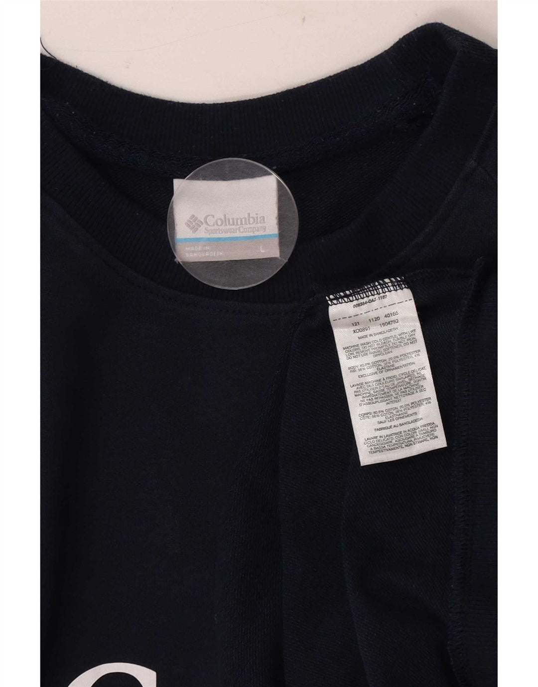 Columbia Herre grafisk sweatshirt jumper stor marineblå bomuld