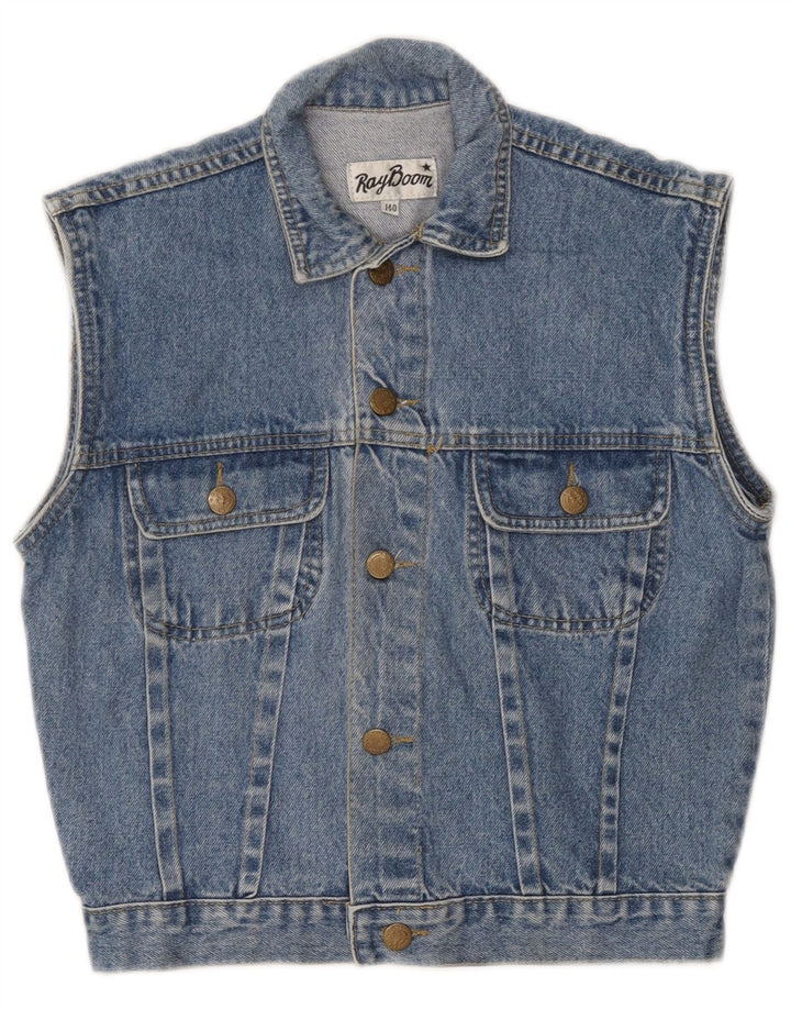 Vintage piger denim Gilet 9-10 år blå