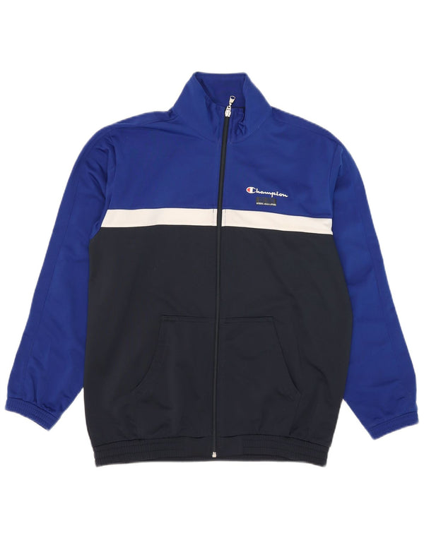 Champion Boys træningsdragt topjakke 13-14 år XL Blå Colourblock