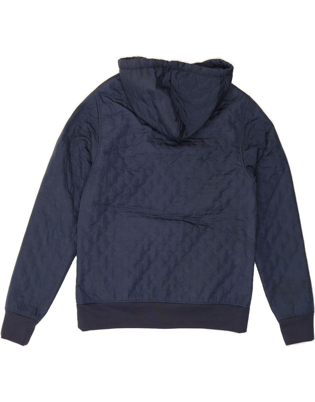 JACK & JONES Mens Hooded Bomber Jacket UK 36 Small Navy Blue Polyester Vintage Jack & Jones and Second-Hand Jack & Jones from Messina Hembry 