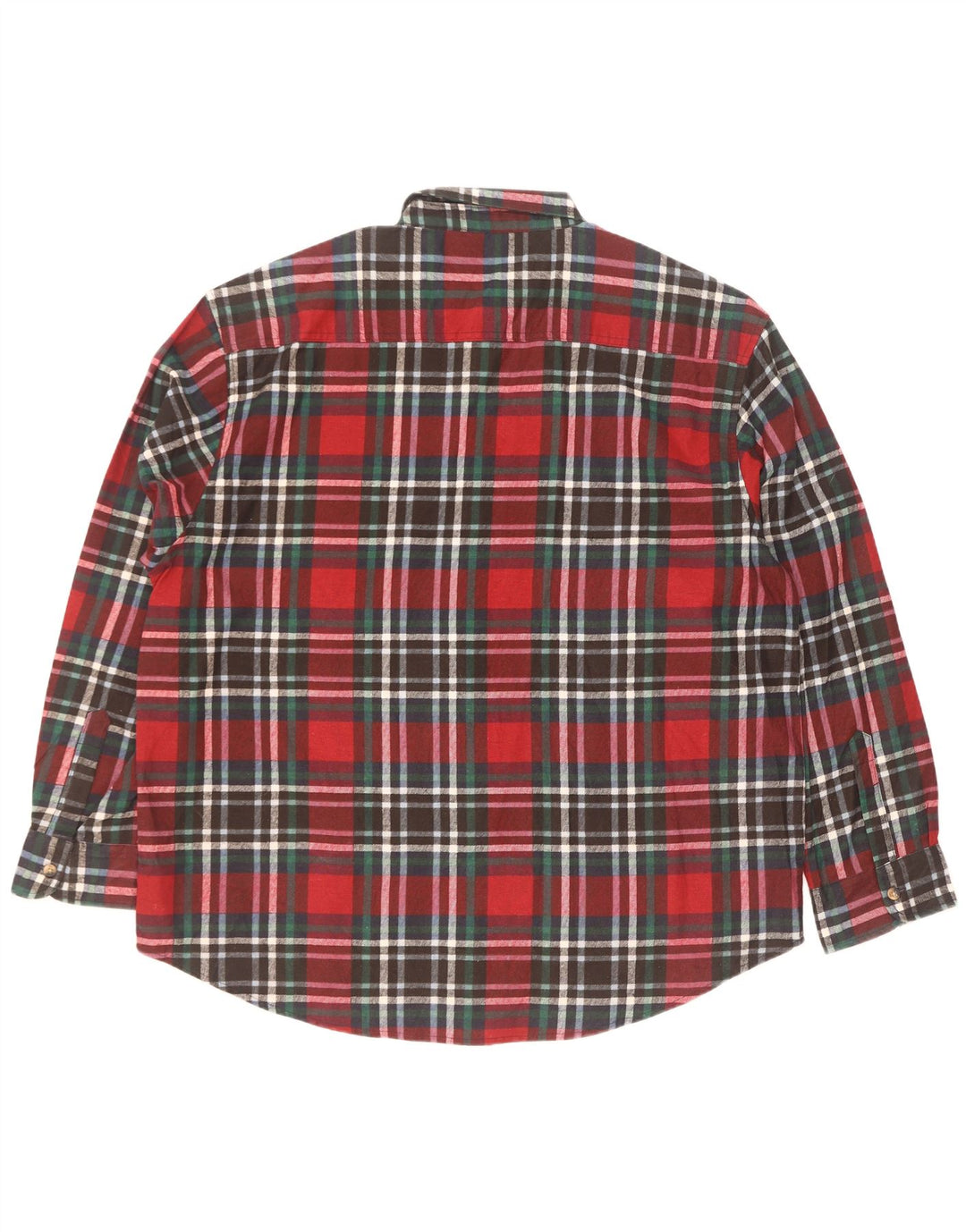 Identisk flannelskjorte til mænd Størrelse 43/44 XL Rød ternet bomuld