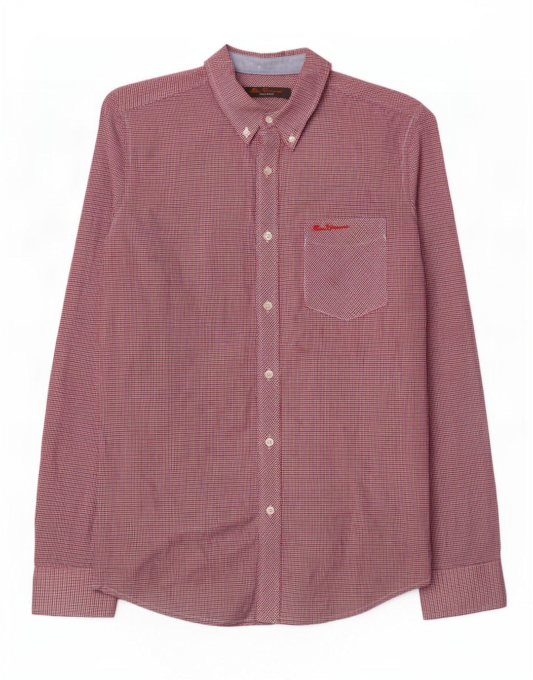 Ben Sherman herreskjorte lille rød Gingham bomuld
