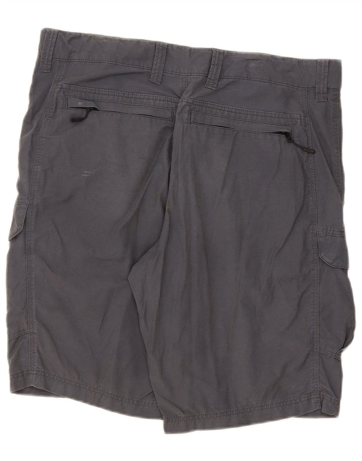 MARKS & SPENCER Herre Cargo Shorts W34 Large Navy Blue Bomuld
