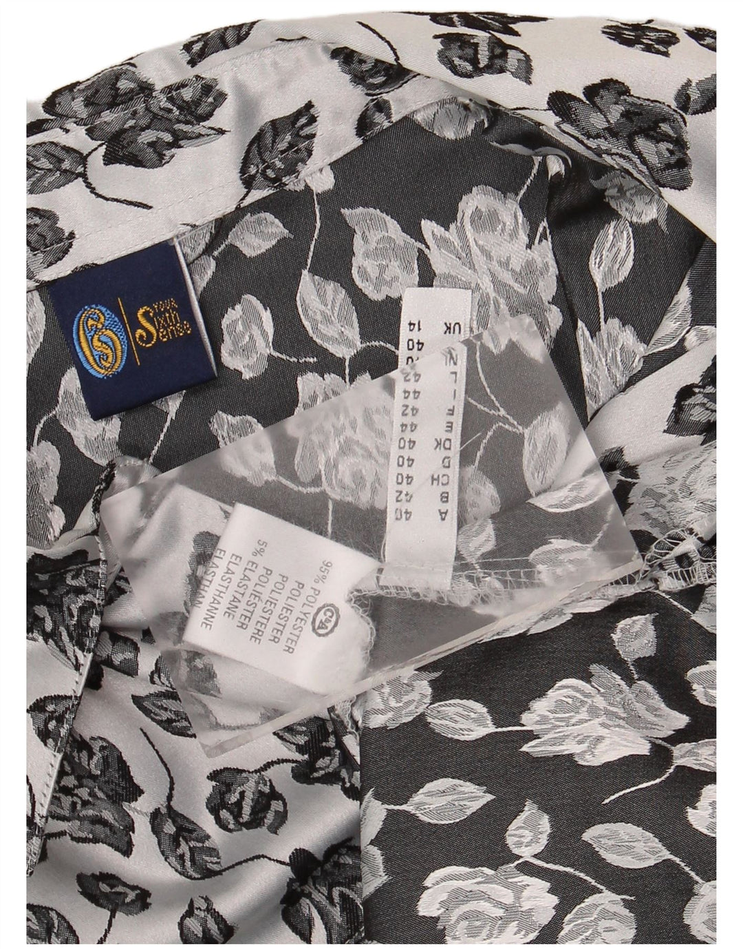 Your Sixth Sense Womens Shirt UK 14 Large White Floral Polyester
