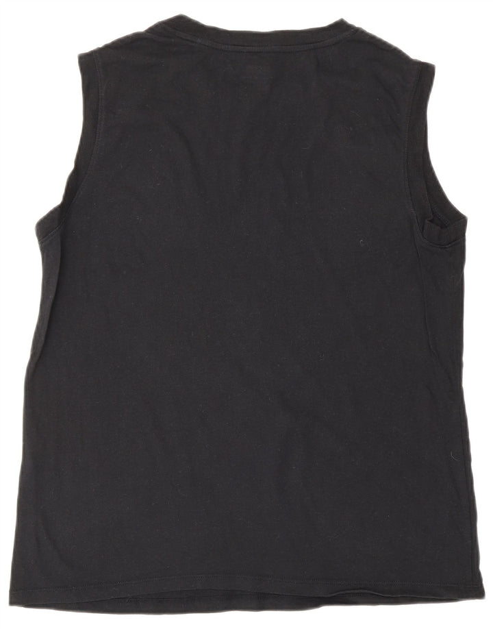 LEVI'S Kvinder Grafisk Vest Top UK 10 Lille Sort