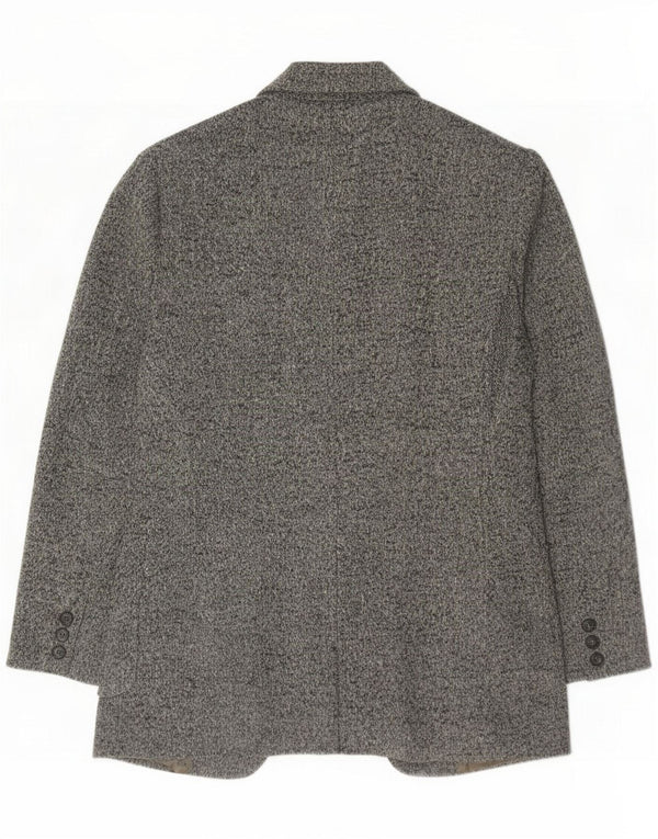 Max Mara Dame Weekend 1-knap blazerjakke UK 16 Large Grey Flecked