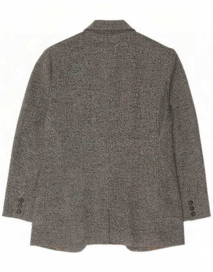 Max Mara Dame Weekend 1-knap blazerjakke UK 16 Large Grey Flecked