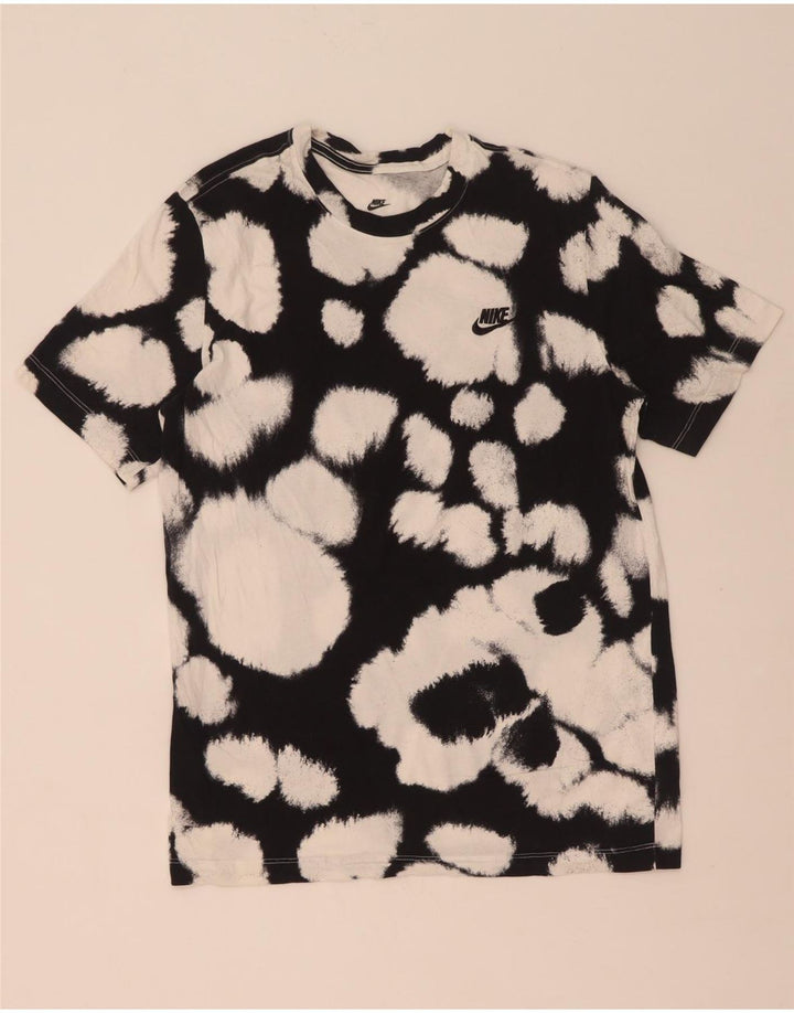 Nike Herre T-shirt Top Medium Sort Tie Dye Bomuld