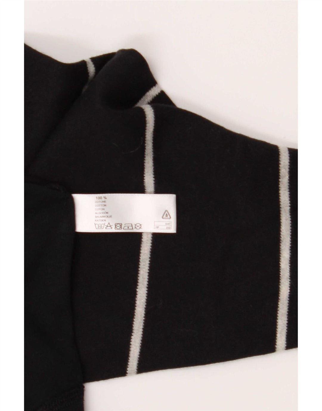 Fila Herre Regular Top Langærmet Medium Sort Stribet Bomuld