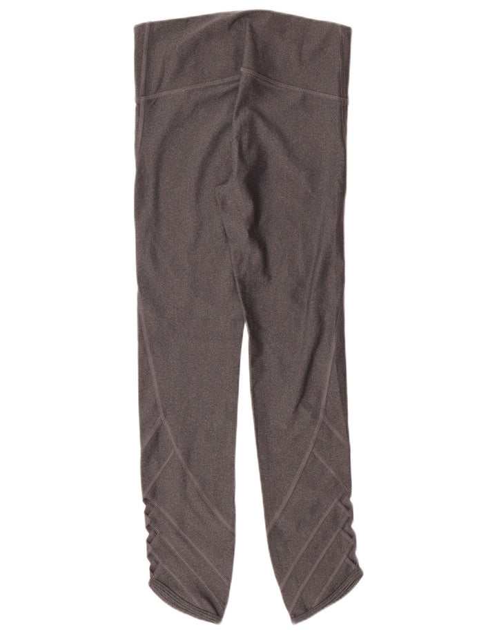 UNDER ARMOUR Dame Heat Gear Leggings UK 10 Small Grey Polyester