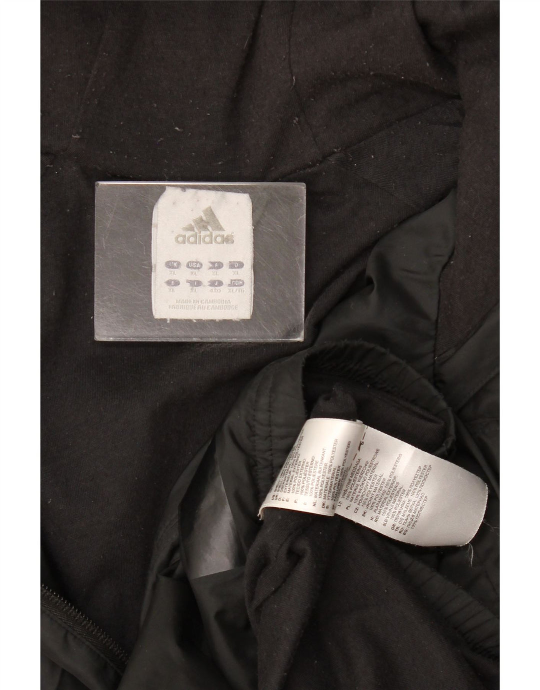 Adidas Regnjakke med hætte til mænd UK 42 XL Sort Polyester