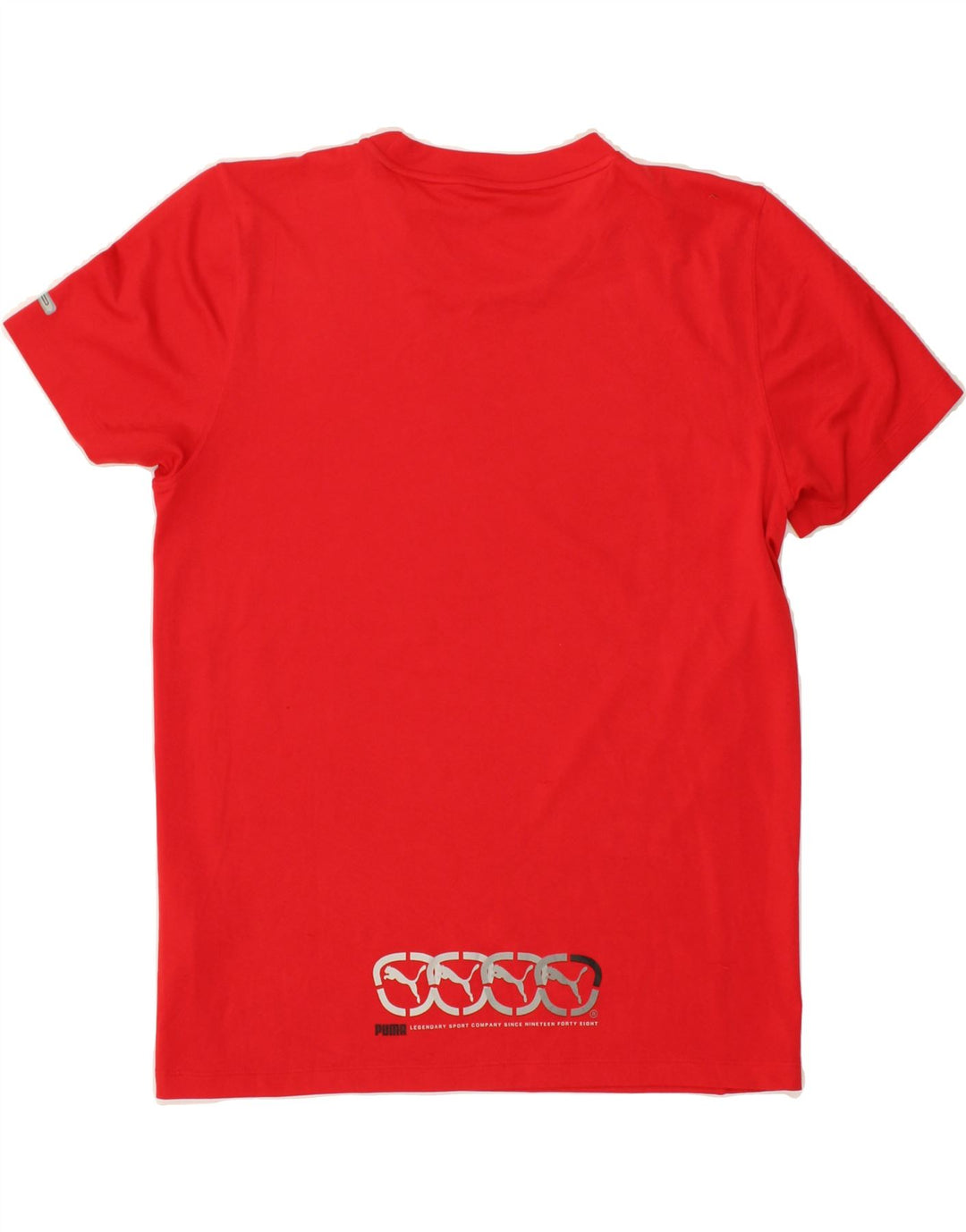 PUMA Mens Graphic T-Shirt Top Small Red Polyester Vintage Puma and Second-Hand Puma from Messina Hembry 