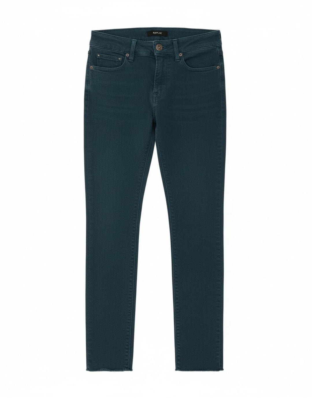 Replay Dame Luz Slim Jeans W25 L27 Blå Bomuld