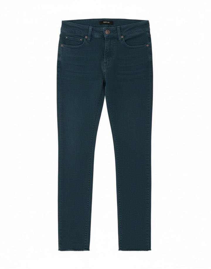 Replay Dame Luz Slim Jeans W25 L27 Blå Bomuld