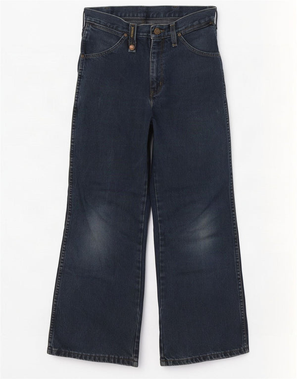 Wrangler Jeans med brede ben til kvinder W28 L28 Marineblå bomuld