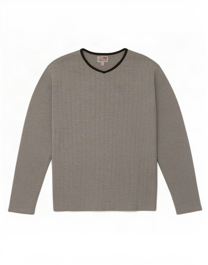Levi's Herre V-hals sweater Stor grå bomuld